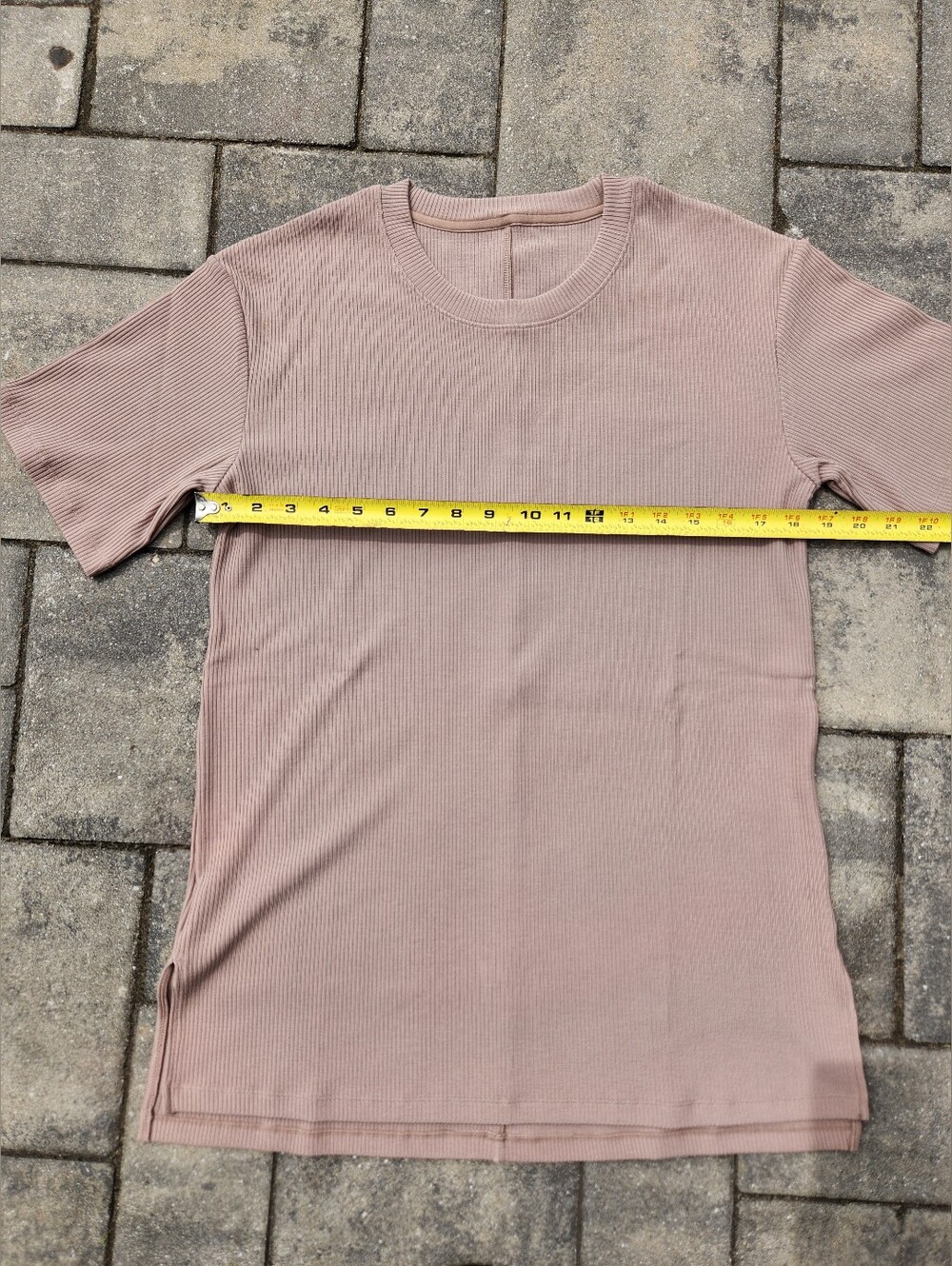 Woolx Vera Ribbed Tunic T-shirt,small. Last Photo For Reference Only.